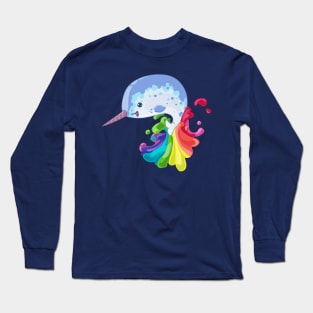 Narwhal and Rainbow Long Sleeve T-Shirt